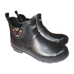 PENDLETON SIERRA SUNSET Sz 10 Black Chelsea Aztec Pattern Rain Mud Outdoor Boots